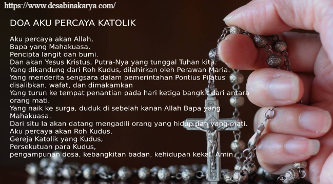 Doa Aku Percaya Katolik dalam Bahasa Indonesia